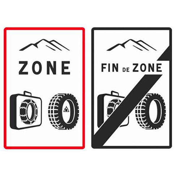 Panneau - Signalisation- Loi Montagne - Uniroyal
