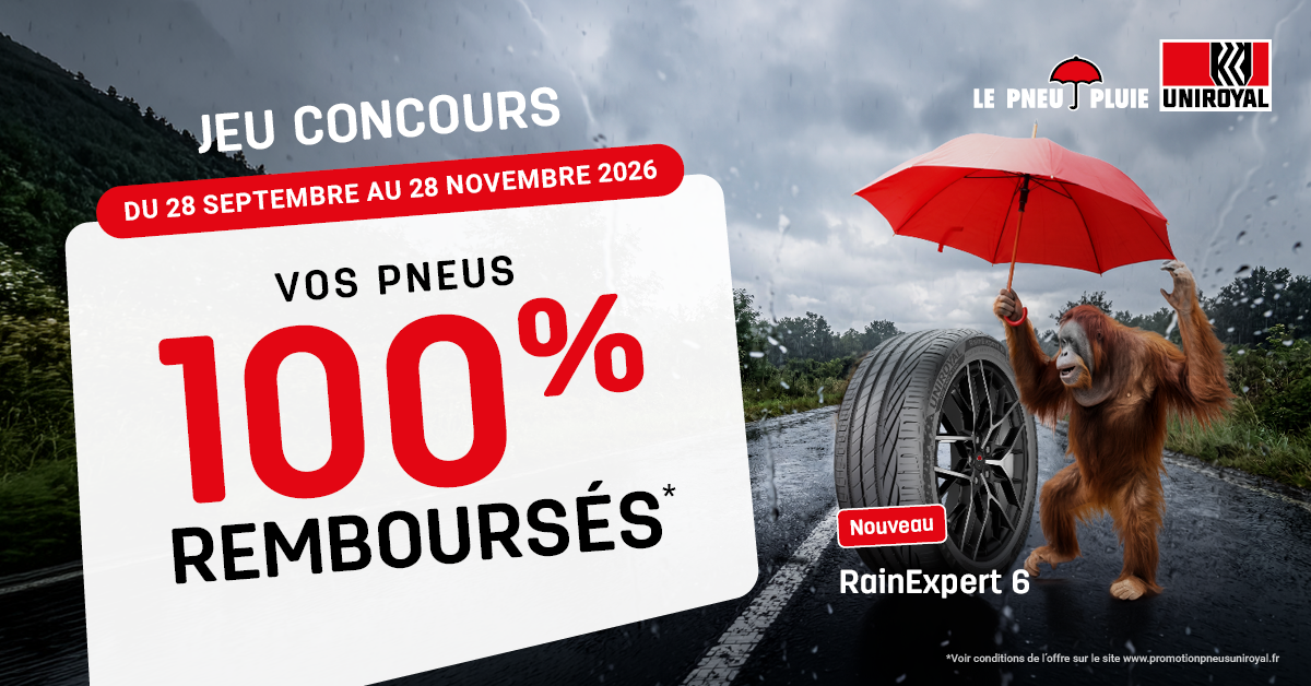 Opération Uniroyal : vos pneus 100% remboursés