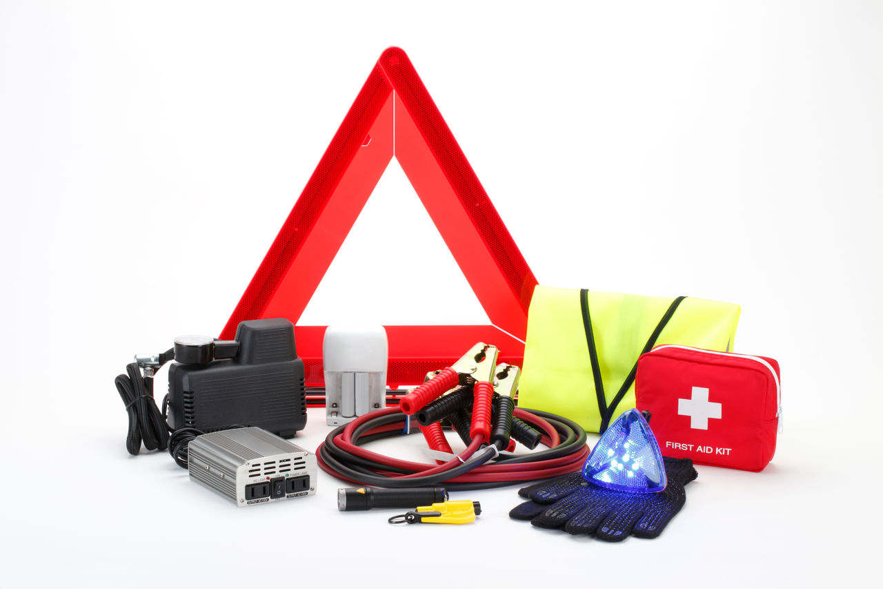 Uniroyal - Emergency kit for car isolated on white background